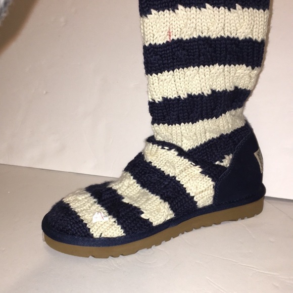 UGG Shoes - Ugg boot striped blue and off white